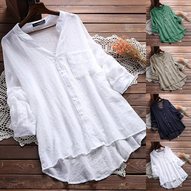 Celmia Fashion Women Shirts Thin Long Sleeve Solid Pockets Blouse Ladies Tops See Through Casual Shirt 8 Color S-3XL 2019 Autumn
Celmia Fashion Women Shirts Thin Long Sleeve Solid Pockets Blouse Ladies Tops See Through Casual Shirt 8 Color S-3XL 2019 Autumn