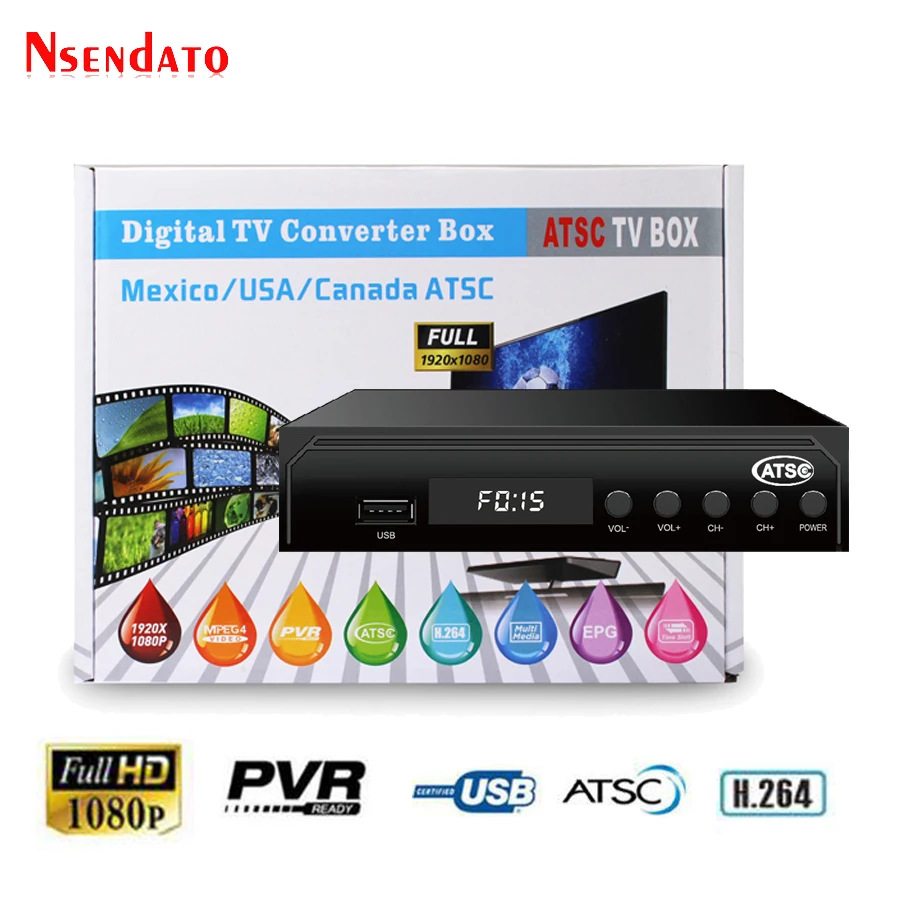 ATSC TV BOX Terrestrial 1080P HDMI MPEG4 Youtube Digital Receptor satellite Decoder TV Receiver Converter for USA/Mexico/Canada
ATSC TV BOX Terrestrial 1080P HDMI MPEG4 Youtube Digital Receptor satellite Decoder TV Receiver Converter for USA/Mexico/Canada