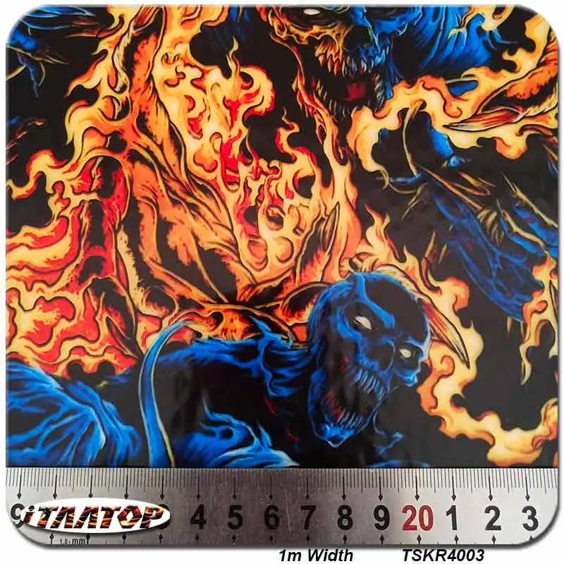iTAATOP Hydrographic Film 40U Thick TSKR4003 1M * 10M Flame SKULL Water Transfer Printing Film
iTAATOP Hydrographic Film 40U Thick TSKR4003 1M * 10M Flame SKULL Water Transfer Printing Film