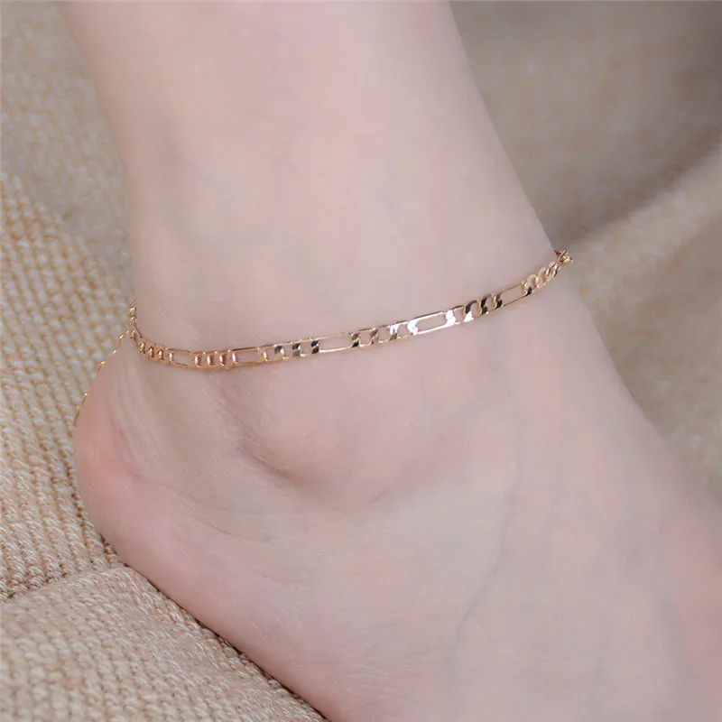 1 PCs Fashion Alloy Gold Silver Color Anklet Foot Jewelry Ankle Bracelet Simple Figaro Chain For Female and Male High Quality
1 PCs Fashion Alloy Gold Silver Color Anklet Foot Jewelry Ankle Bracelet Simple Figaro Chain For Female and Male High Quality
