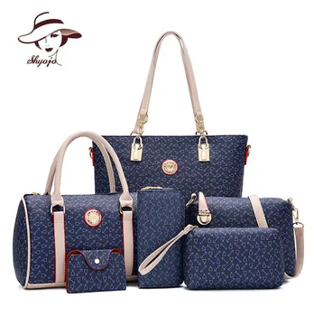 New 6 PC/Set Women Handbag Printing Composite Bag Casual Female Messenger Bags Brand Shoulder Bag Purse Wallet Leather Crossbody
New 6 PC/Set Women Handbag Printing Composite Bag Casual Female Messenger Bags Brand Shoulder Bag Purse Wallet Leather Crossbody