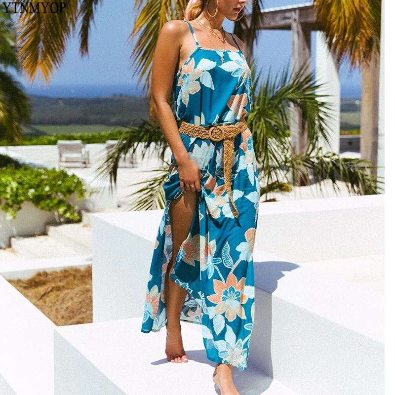 YTNMYOP Vintage Printed Sling Dress Printing large Swing Slit Sundress Bohemian Beach Dresses
YTNMYOP Vintage Printed Sling Dress Printing large Swing Slit Sundress Bohemian Beach Dresses