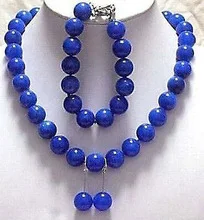 Real fine 12mm blue gem Necklace bracelet earring sets gem women's jewelry lady's Jewelry American style
Real fine 12mm blue gem Necklace bracelet earring sets gem women's jewelry lady's Jewelry American style