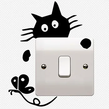 Cat With Butterfly Switch Vinyl Wall Decal Sticker Child Room Living Room Decor 3SS0034
Cat With Butterfly Switch Vinyl Wall Decal Sticker Child Room Living Room Decor 3SS0034