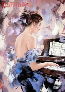 Girl playing the Piano Oil painting Art Needlework Embroidery DIY Cross Stitch Kit Crafts 14CT Unprinted Home Decor Handmade
Girl playing the Piano Oil painting Art Needlework Embroidery DIY Cross Stitch Kit Crafts 14CT Unprinted Home Decor Handmade