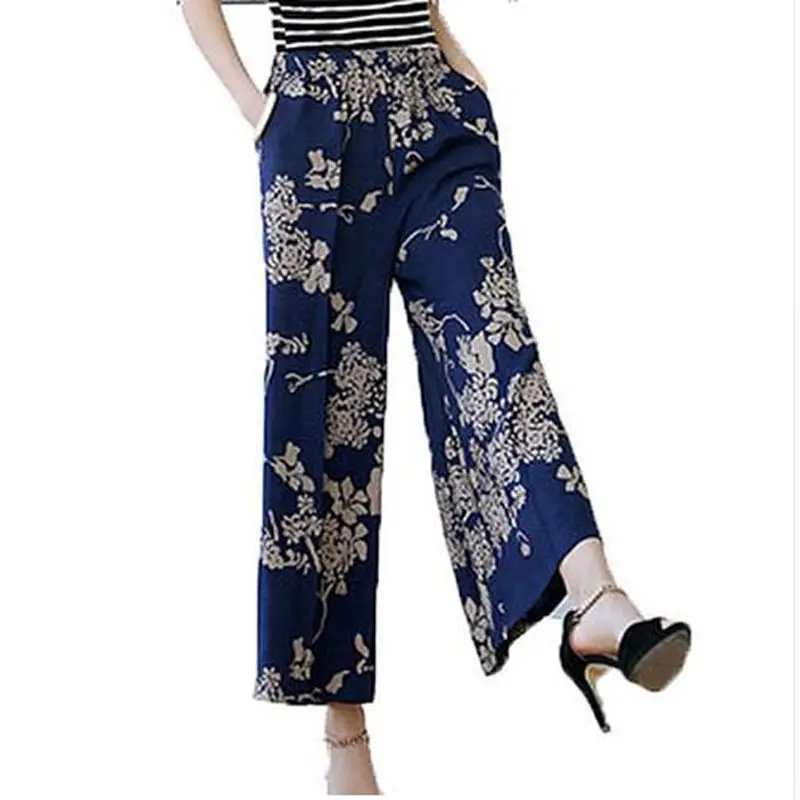 summer 2019 new cotton linen pants women middle-aged loose plus-size elastic waist trousers print Wide Leg Pants AE228
summer 2019 new cotton linen pants women middle-aged loose plus-size elastic waist trousers print Wide Leg Pants AE228