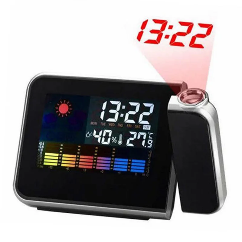 LED Digital Alarm Clock Projector Weather Forecast Station Thermometer Hygrometer Humidity Table Desk Led Digital Clock
LED Digital Alarm Clock Projector Weather Forecast Station Thermometer Hygrometer Humidity Table Desk Led Digital Clock
