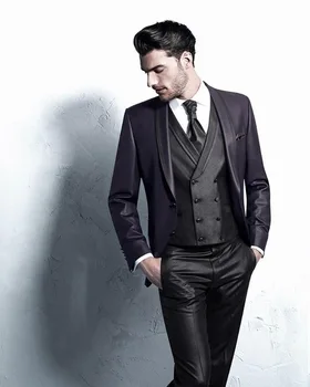 Gentlemen Style Men Suits 2017 High Tailor Shinny Black Groomsmen Tuxedos Custom Mariage Homme Ternos (Jacket+Pants+Vest+Tie)
Gentlemen Style Men Suits 2017 High Tailor Shinny Black Groomsmen Tuxedos Custom Mariage Homme Ternos (Jacket+Pants+Vest+Tie)