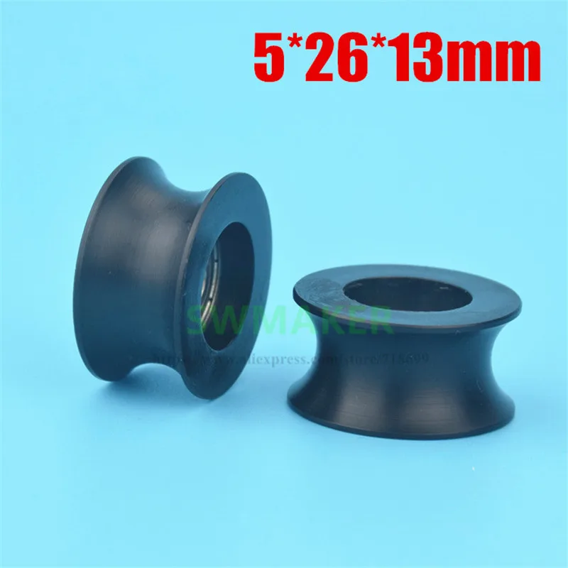 1pcs 5*26*13mm nylon /pom plastic bearing pulley, U groove roller, wheel for 14mm diameter of track
1pcs 5*26*13mm nylon /pom plastic bearing pulley, U groove roller, wheel for 14mm diameter of track