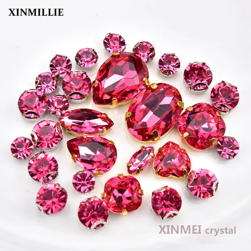 28pcs/Bags K9 Mix Shape Mix Size Rhinestones Rose Color Sew On Crystal With Gold Claw Stone Glass Wedding Decoration 5A Quality
28pcs/Bags K9 Mix Shape Mix Size Rhinestones Rose Color Sew On Crystal With Gold Claw Stone Glass Wedding Decoration 5A Quality