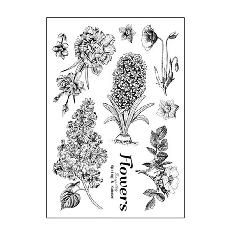 Spring Flowers Stamp Transparent Clear Stamps Silicone Seal for DIY Scrapbooking Card Making Photo Album Decor Supplies Crafts
Spring Flowers Stamp Transparent Clear Stamps Silicone Seal for DIY Scrapbooking Card Making Photo Album Decor Supplies Crafts