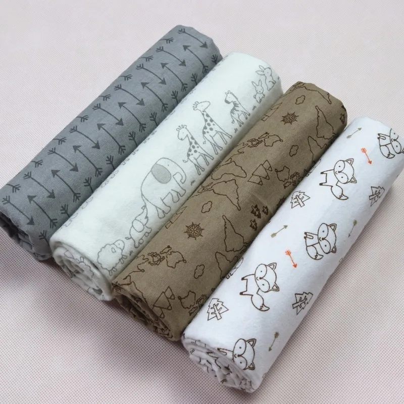 High Quality 4PCS/PACK 100% Cotton Supersoft Flannel Swaddle Envelope Bedsheet For Newborn Receiving Baby Blanket 76*76CM
High Quality 4PCS/PACK 100% Cotton Supersoft Flannel Swaddle Envelope Bedsheet For Newborn Receiving Baby Blanket 76*76CM