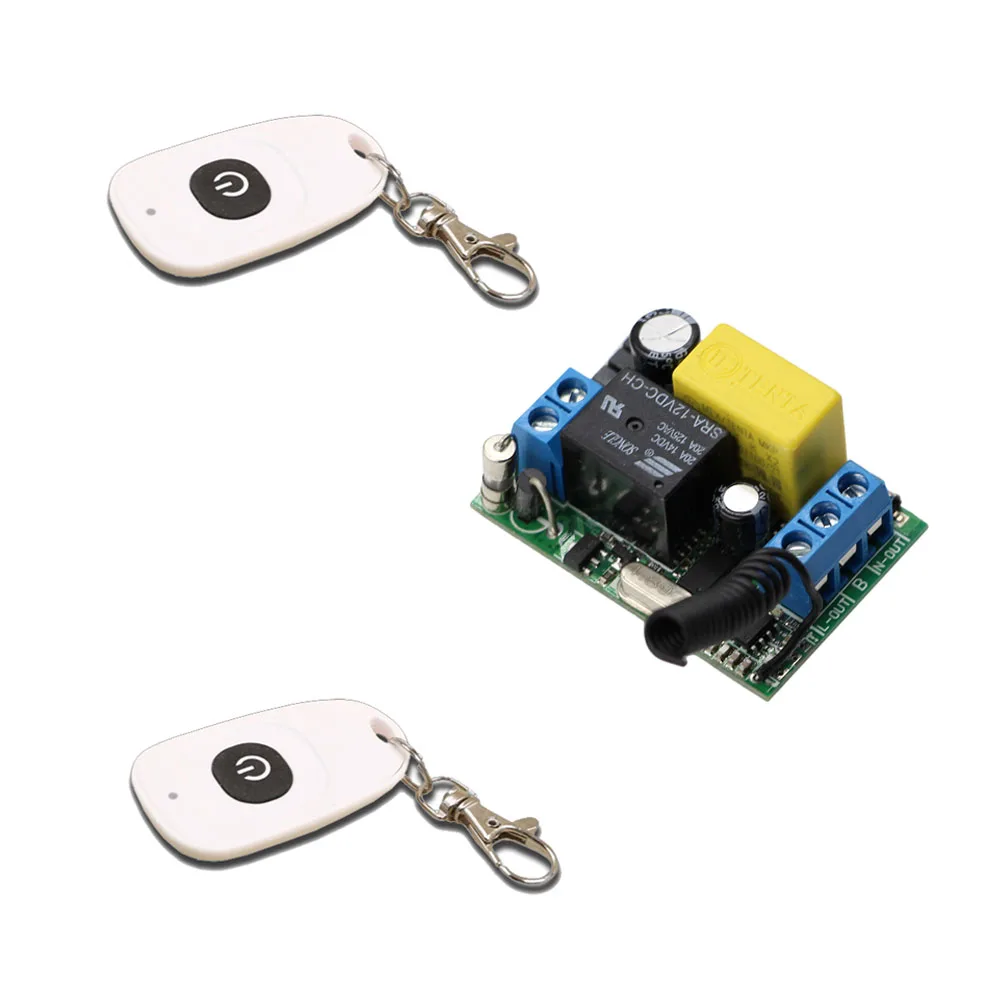 AC220V 1CH 10A Remote Control Switch 2pcs White Transmitter with Receiver Wireless Remote Control Car Keyless Entry
AC220V 1CH 10A Remote Control Switch 2pcs White Transmitter with Receiver Wireless Remote Control Car Keyless Entry