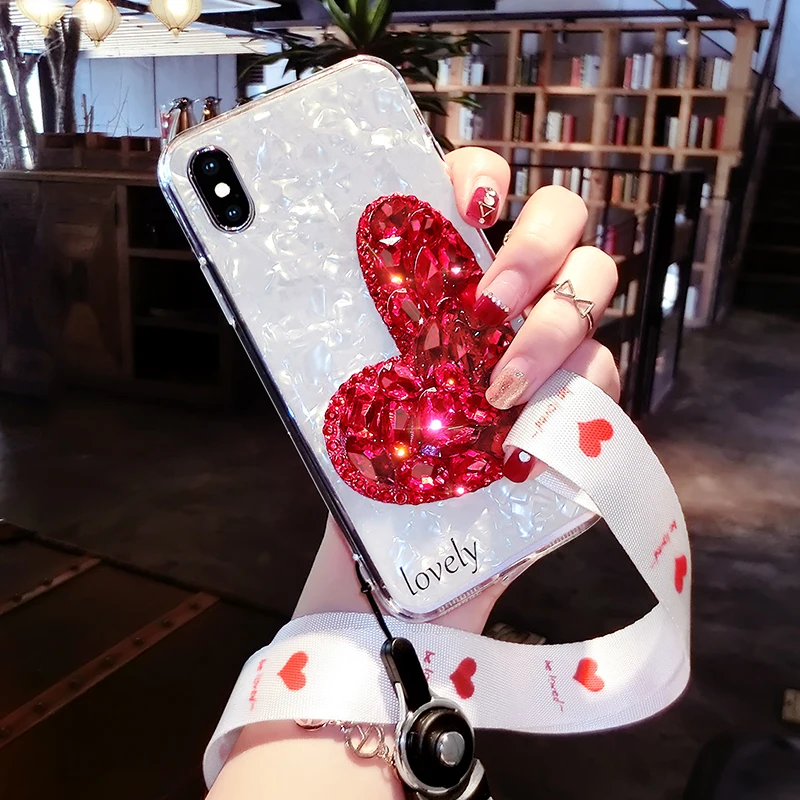 Fashion Luxury Diamond Love Heart Phone Case For iPhone X XS XR XS Max 6 6S 7 8 Plus Bling Rhinestone Soft TPU Shell Cover
Fashion Luxury Diamond Love Heart Phone Case For iPhone X XS XR XS Max 6 6S 7 8 Plus Bling Rhinestone Soft TPU Shell Cover