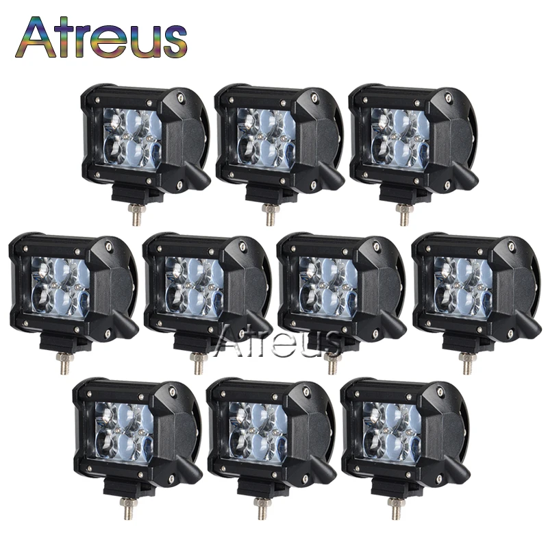 10Pcs 18W Car LED Light Bar 12V Spot 4D Lens DRL For ATV 4X4 Truck Offroad Trailer Motorcycle Boat Automobiles Driving Fog Lamp
10Pcs 18W Car LED Light Bar 12V Spot 4D Lens DRL For ATV 4X4 Truck Offroad Trailer Motorcycle Boat Automobiles Driving Fog Lamp