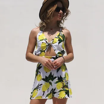 Liva girl hot selling women Sexy summer jumpsuit Bind bowknot printing bodysuit woman Mango printing loose rompers womens
Liva girl hot selling women Sexy summer jumpsuit Bind bowknot printing bodysuit woman Mango printing loose rompers womens