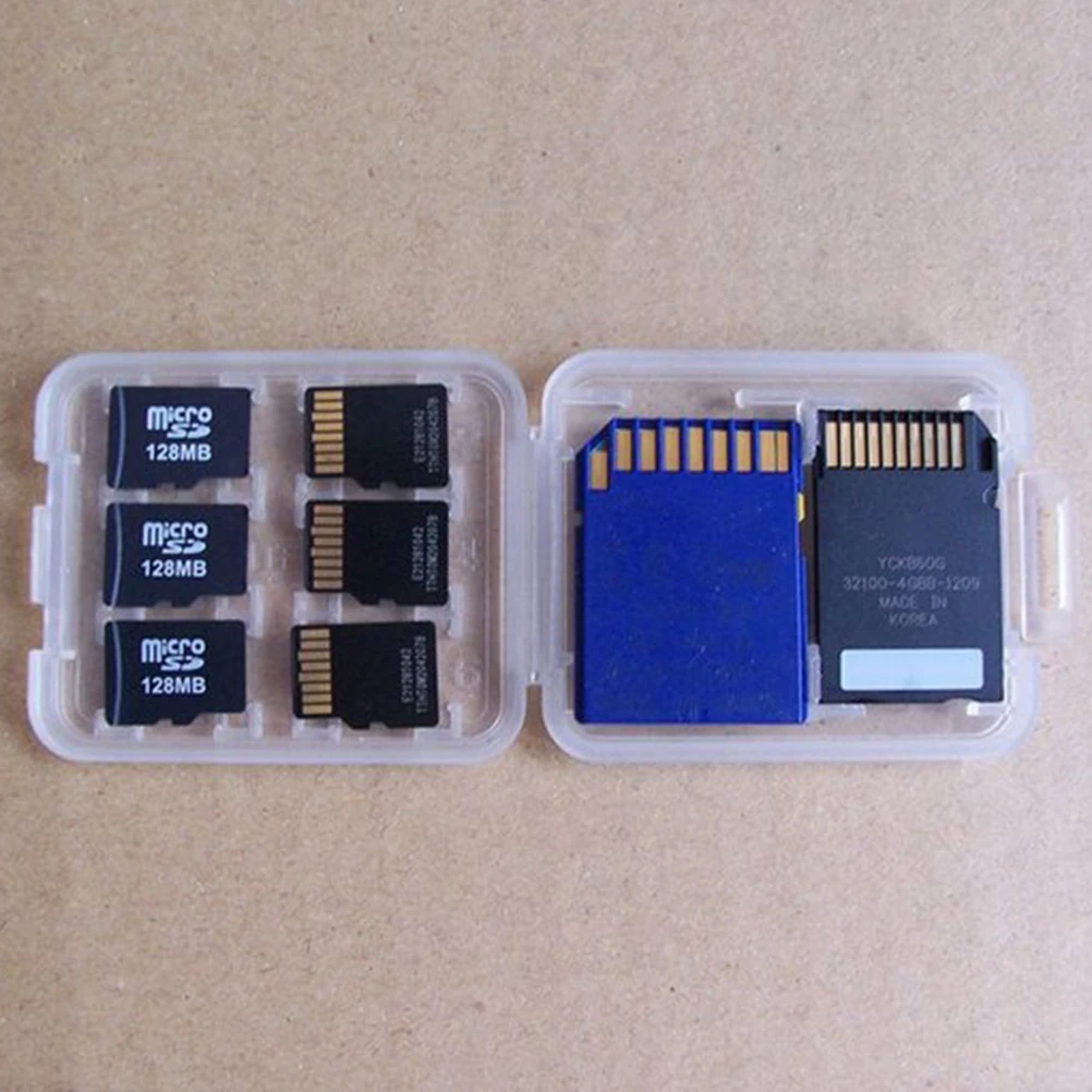 8 in 1 Protector Holder Micro For SD SDHC TF MS Memory Card Storage Case Box Bag Plastic Boxes Transparent
8 in 1 Protector Holder Micro For SD SDHC TF MS Memory Card Storage Case Box Bag Plastic Boxes Transparent
