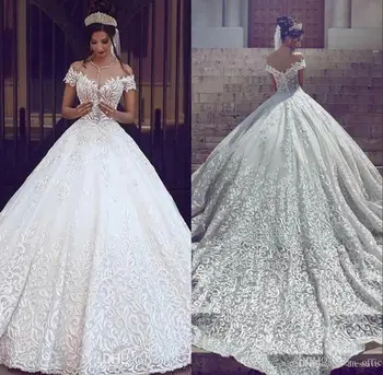 2019 Vintage Lace Wedding Dresses Off the Shoulder Short Sleeves Applique Long Train Royal A Line Bridal Gowns Custom Made
2019 Vintage Lace Wedding Dresses Off the Shoulder Short Sleeves Applique Long Train Royal A Line Bridal Gowns Custom Made