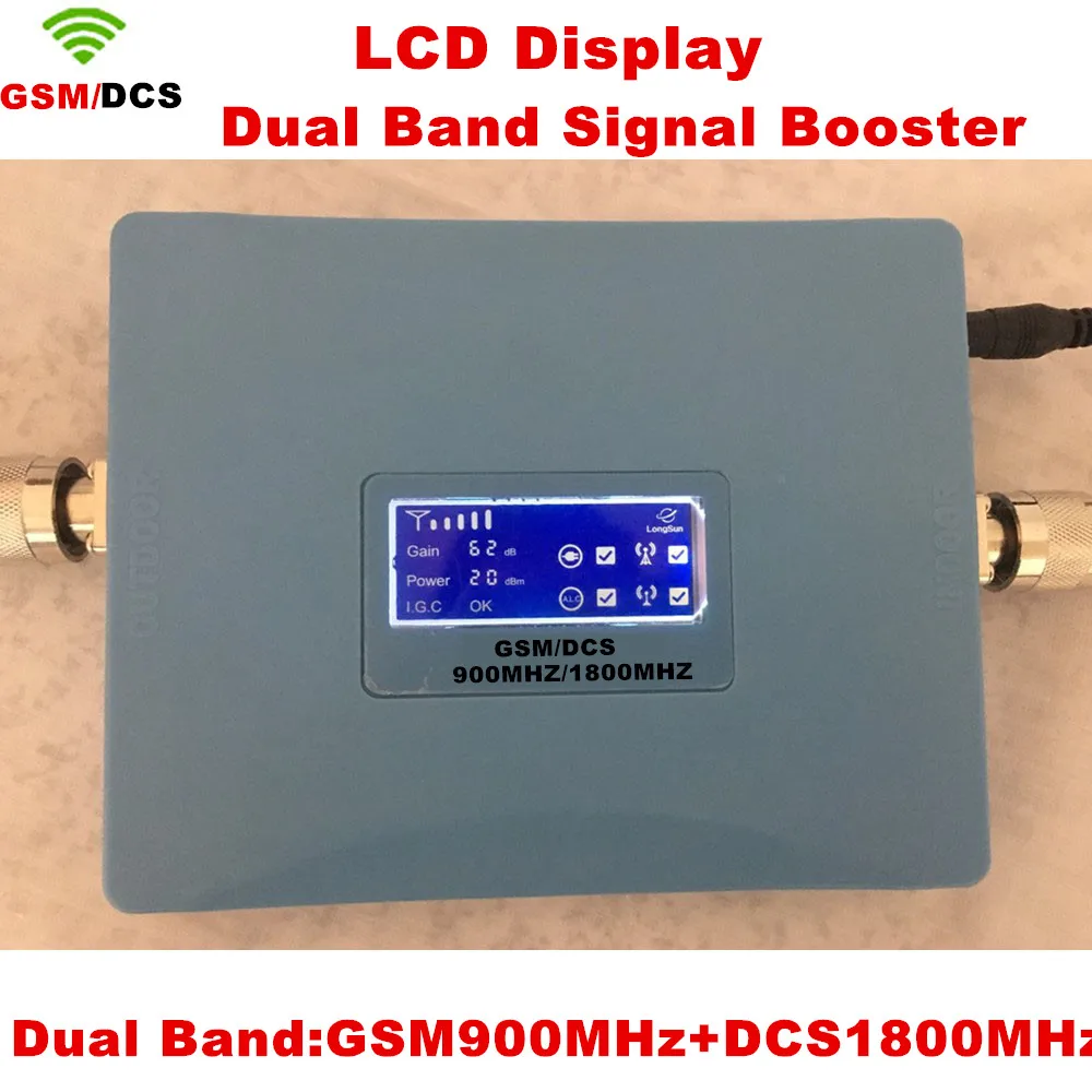 LCD Display GSM 900 DCS LTE 1800 Dual Band Cell Phone Signal Booster GSM 4G 1800mhz Cellphone Repeater Amplifier
LCD Display GSM 900 DCS LTE 1800 Dual Band Cell Phone Signal Booster GSM 4G 1800mhz Cellphone Repeater Amplifier