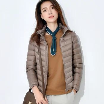 Women Winter Stand Collar White Duck Down Jacket Female Ultra Light Down Padded Jackets Slim Long Sleeve Parka Zipper Coat
Women Winter Stand Collar White Duck Down Jacket Female Ultra Light Down Padded Jackets Slim Long Sleeve Parka Zipper Coat