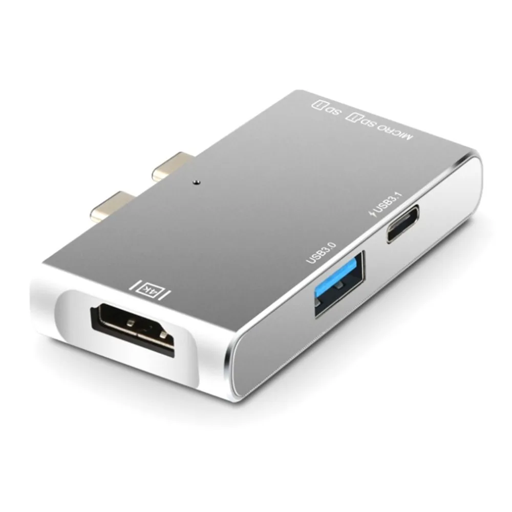 YSTC0212 Dual type-c Hub to hdmi 4k hub + Secure Digital/T-Flash card reader + 3 interface 5 Ports
YSTC0212 Dual type-c Hub to hdmi 4k hub + Secure Digital/T-Flash card reader + 3 interface 5 Ports