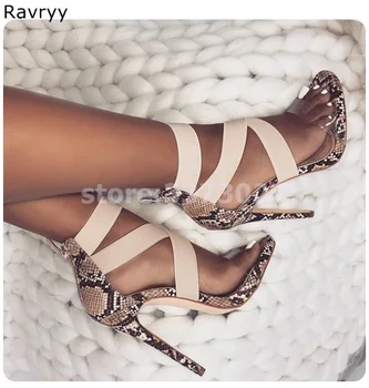 Snakeskin Woman sandals black elastic band ankle strap high heels summer sexy pumps stiletto thin heel female party single shoes
Snakeskin Woman sandals black elastic band ankle strap high heels summer sexy pumps stiletto thin heel female party single shoes