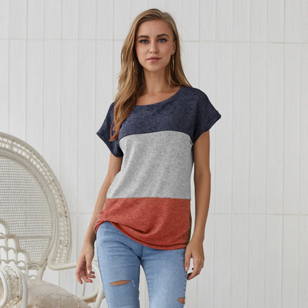 tshirt women new 2019 summer patchwork round neck short sleeve foreign trade loose t-shirts hot style T shirt vestidos SJVD5194
tshirt women new 2019 summer patchwork round neck short sleeve foreign trade loose t-shirts hot style T shirt vestidos SJVD5194