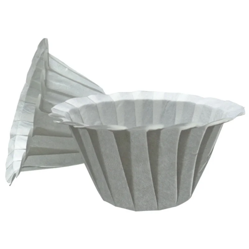 Image White Coffee Filters Single Serving Paper Coffee Machine Cake Cup Bowl 50 pcs Lot