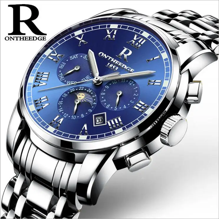 Mens luxury gold wristwatches male brand watches quartz man clock waterproof stainless steel fashion Business calendar ONTHEEDGE
Mens luxury gold wristwatches male brand watches quartz man clock waterproof stainless steel fashion Business calendar ONTHEEDGE