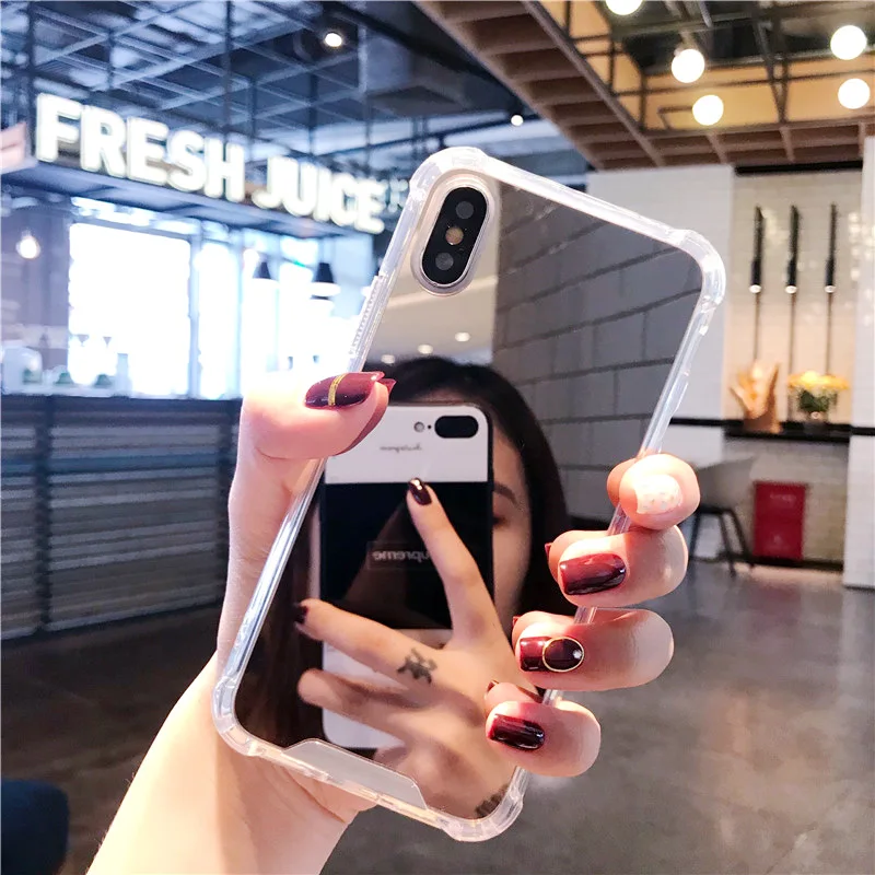 Luxury Clear Mirror Shockproof Phone Case for iPhone 7 8 6 S 6S Plus Hybrid Soft Silicone Plating Cover for iphone X 7Plus Case
Luxury Clear Mirror Shockproof Phone Case for iPhone 7 8 6 S 6S Plus Hybrid Soft Silicone Plating Cover for iphone X 7Plus Case