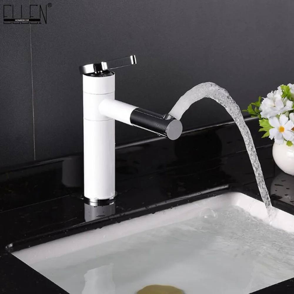 Basin Mixer Tap 360 Degree Rotate Type Basin Faucet White and Silver chrome Tall Bathroom Sink Faucets Water Mixer Crane ELF1107
Basin Mixer Tap 360 Degree Rotate Type Basin Faucet White and Silver chrome Tall Bathroom Sink Faucets Water Mixer Crane ELF1107