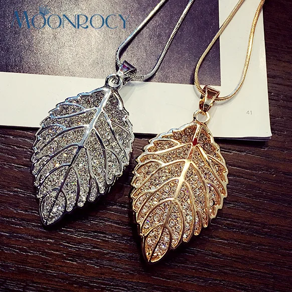 MOONROCY Crystal Necklace Coat Chain Exaggerated Party Long Vintage Necklaces for woman Leaf for Women Dropshipping Jewelry
MOONROCY Crystal Necklace Coat Chain Exaggerated Party Long Vintage Necklaces for woman Leaf for Women Dropshipping Jewelry