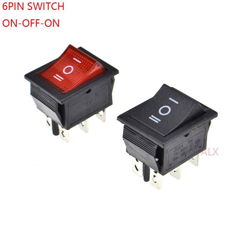 2PCS 6PIN red black Push Button with light rocker Switch ON/OFF/ON boat power switches 16A/250V 20A/125V 25*31MM 25*31 6 pin
2PCS 6PIN red black Push Button with light rocker Switch ON/OFF/ON boat power switches 16A/250V 20A/125V 25*31MM 25*31 6 pin