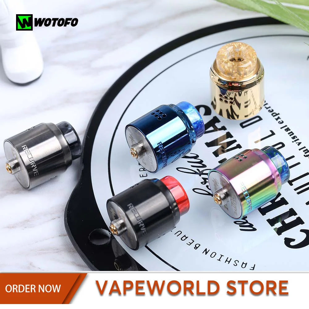 Original Wotofo Recurve Dual RDA Vape Tank Vaporizer Rebuilding Dripping RDA Atomizer Large Cloud 510 810 Thread VS Recurve RDA
Original Wotofo Recurve Dual RDA Vape Tank Vaporizer Rebuilding Dripping RDA Atomizer Large Cloud 510 810 Thread VS Recurve RDA