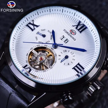 Forsining Classic Tourbillion Roman Number White Dial Calendar Genuine Leather Mens Watch Top Brand Luxury Automatic Watch Clock
Forsining Classic Tourbillion Roman Number White Dial Calendar Genuine Leather Mens Watch Top Brand Luxury Automatic Watch Clock