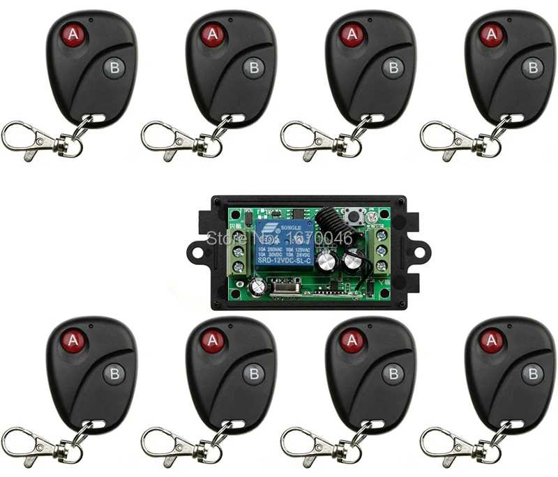 New DC12V 1CH 1Channe RF wireless remote control switch System, 8X Transmitter + 1 X Receiver,315/433 MHZ window/Garage Doors
New DC12V 1CH 1Channe RF wireless remote control switch System, 8X Transmitter + 1 X Receiver,315/433 MHZ window/Garage Doors