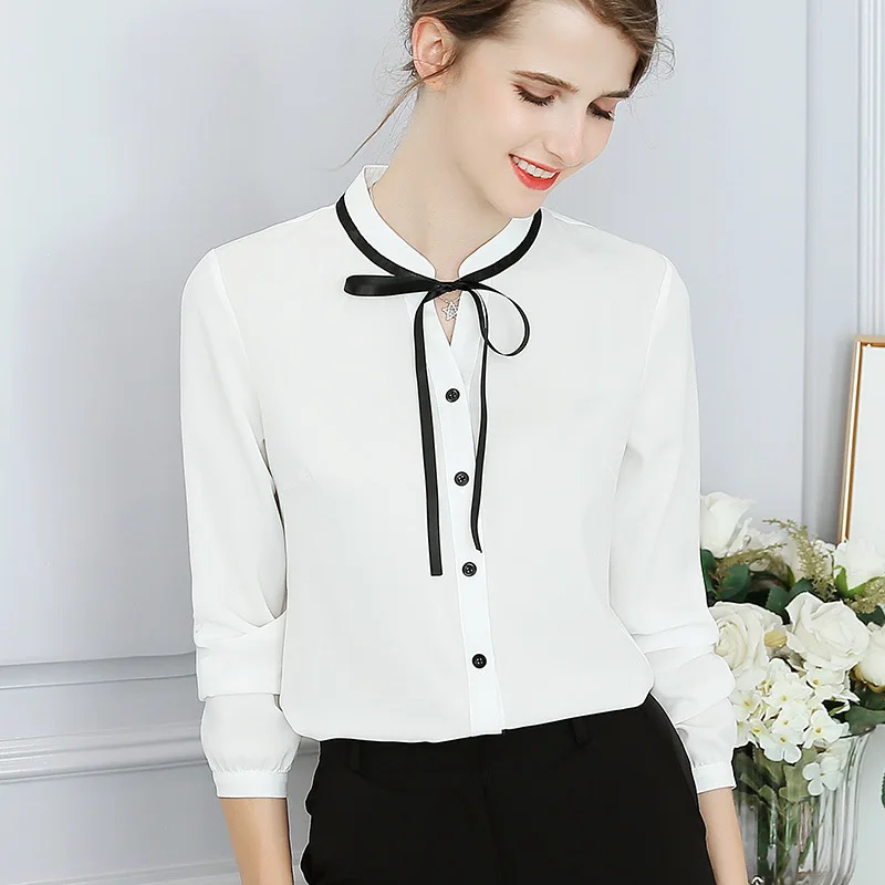 Korean style Spring Autumn Tops Office Ladies Blouse Fashion Long Sleeve Bow Slim White Shirt Female Cute Bodycon Work Blouses
Korean style Spring Autumn Tops Office Ladies Blouse Fashion Long Sleeve Bow Slim White Shirt Female Cute Bodycon Work Blouses