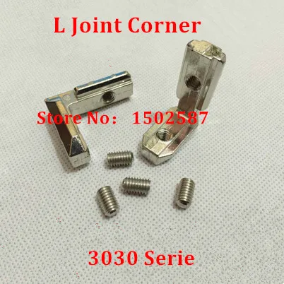 10pcs L shape T Slot Inside Interior Corner Connector Joint Brackets with M6 Screws for 3030 Series Aluminum profile Accessories
10pcs L shape T Slot Inside Interior Corner Connector Joint Brackets with M6 Screws for 3030 Series Aluminum profile Accessories