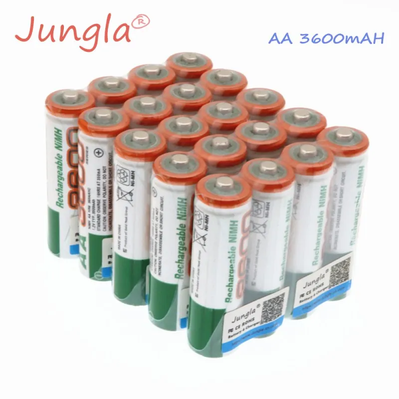 New 4~20PCS/ lote 1.2V AA 3600mAh NI MH Pre-Charged Batteries Ni-MH Rechargeable AA3600 Toys Camera Microphone
New 4~20PCS/ lote 1.2V AA 3600mAh NI MH Pre-Charged Batteries Ni-MH Rechargeable AA3600 Toys Camera Microphone