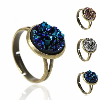 DoreenBeads Vintage Women Copper Adjustable Drusy Rings Antique Bronze Royal Blue Metal-gray AB Color 16.7mm(US size 6.25) 2PCs
DoreenBeads Vintage Women Copper Adjustable Drusy Rings Antique Bronze Royal Blue Metal-gray AB Color 16.7mm(US size 6.25) 2PCs