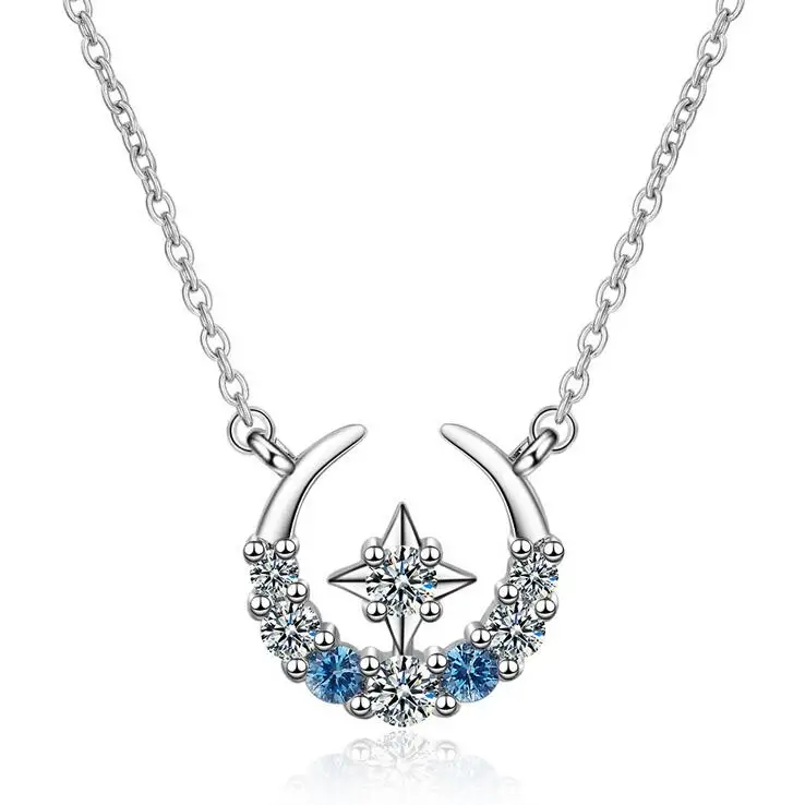 2019 Trendy 925 Sterling Silver Clear CZ Cute Star Moon Pendant Chain Necklace For Women Simple Party Gift Jewelry Female Bijoux
2019 Trendy 925 Sterling Silver Clear CZ Cute Star Moon Pendant Chain Necklace For Women Simple Party Gift Jewelry Female Bijoux