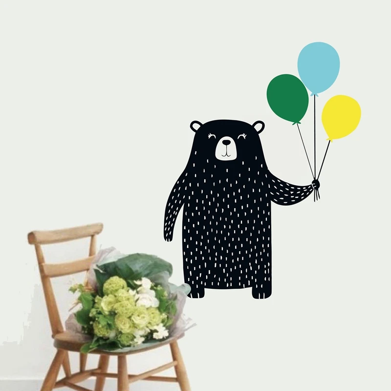 Cute Bear and Balloons Wall Decal Nursery Art Decor Vinyl Wall Sticker For Kids Room Nordic Decoration
Cute Bear and Balloons Wall Decal Nursery Art Decor Vinyl Wall Sticker For Kids Room Nordic Decoration