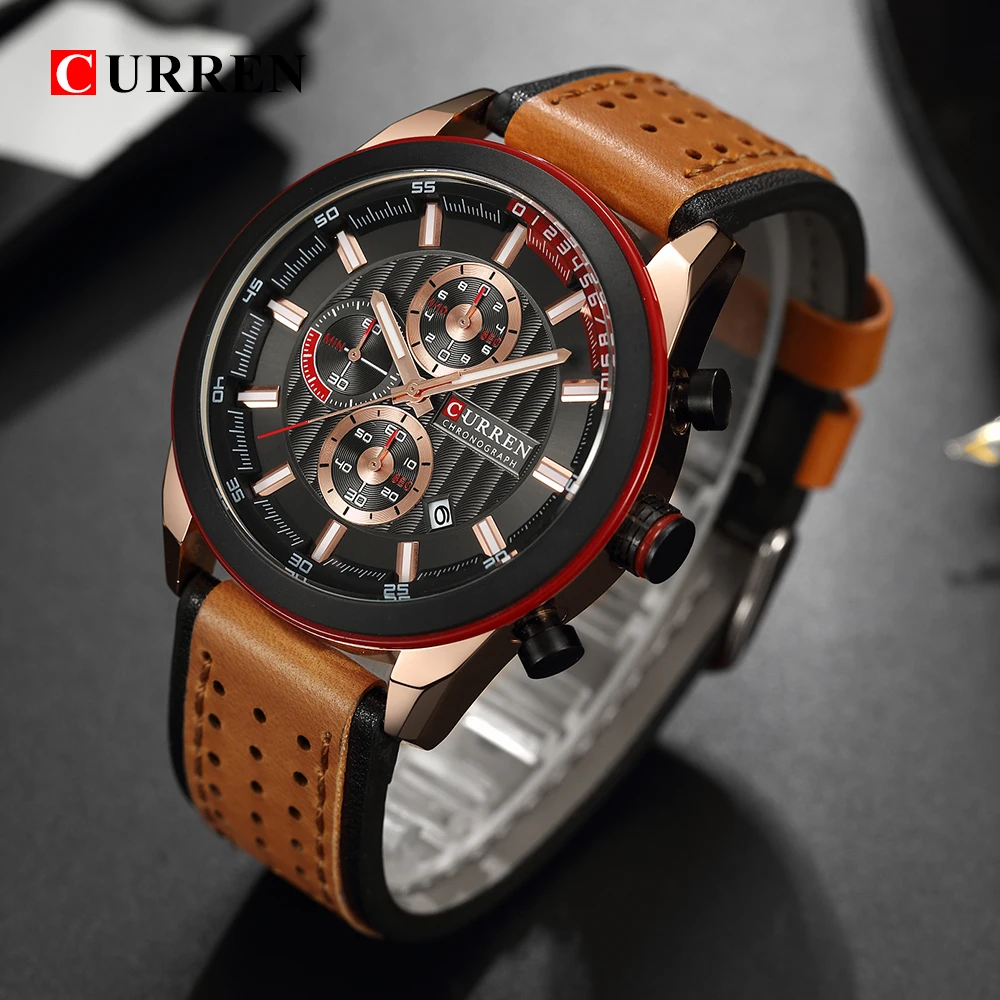 Top Brand Men Sport Watches Leather Waterproof Male Clock Curren Quartz Watches Chronograph Calendar Wrist Watch Erkek Kol Saati
Top Brand Men Sport Watches Leather Waterproof Male Clock Curren Quartz Watches Chronograph Calendar Wrist Watch Erkek Kol Saati