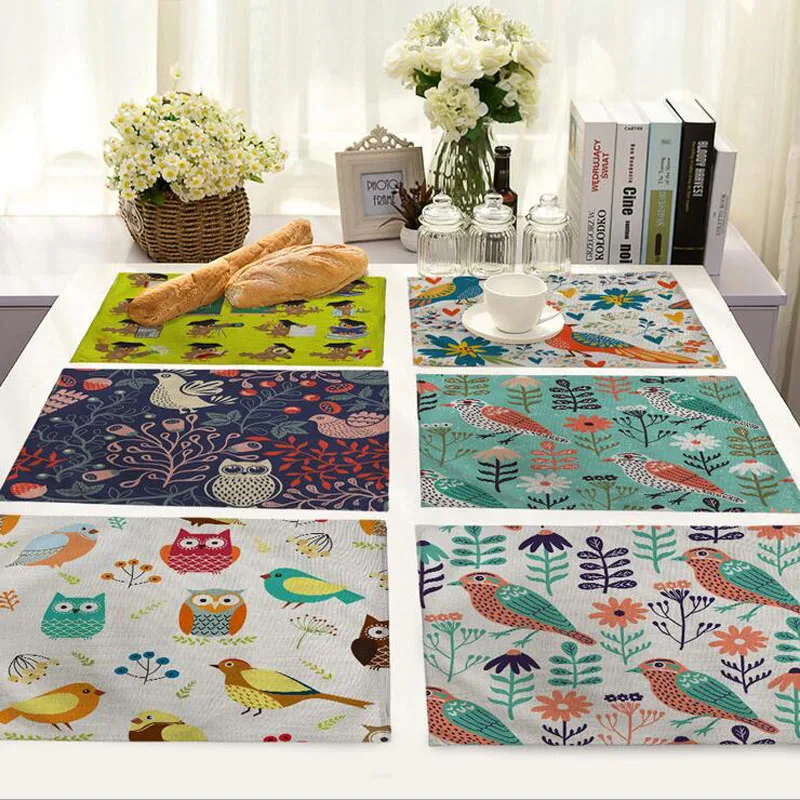 Cartoon bird owl placemat Fabric coaster Table decoration mat Kitchen Posavasos Manteles individuales Onderzetters H320
Cartoon bird owl placemat Fabric coaster Table decoration mat Kitchen Posavasos Manteles individuales Onderzetters H320