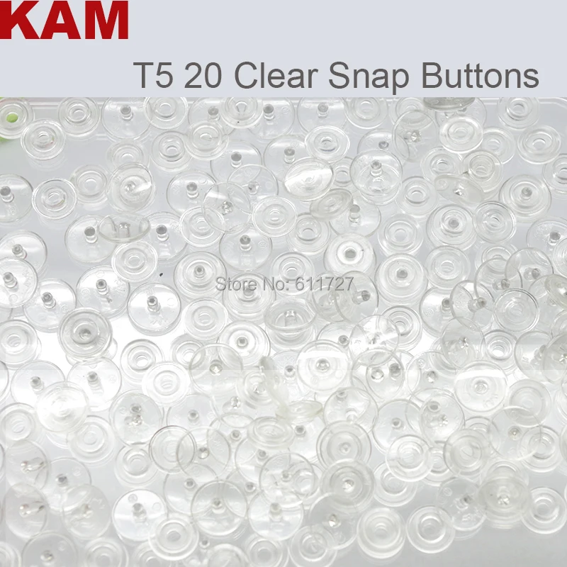 {T5 Clear Snap Buttons} 200 sets KAM Brand T5 20 12mm Clear Plastic Snap Button Transparent Fastener Buttons n m
{T5 Clear Snap Buttons} 200 sets KAM Brand T5 20 12mm Clear Plastic Snap Button Transparent Fastener Buttons n m