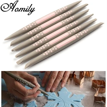 Aomily 6pcs/Set Plastic Silicone Fondant Flower Cake Decorating Carve Pottery Clay Shaping Kitchen DIY Bakeware Decorating Tools
Aomily 6pcs/Set Plastic Silicone Fondant Flower Cake Decorating Carve Pottery Clay Shaping Kitchen DIY Bakeware Decorating Tools