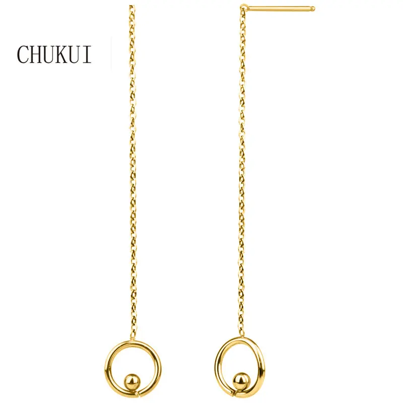CHUKUI Fashion Stainless Steel Long Chain Gold Thread Earing For Women Hollow Circle Threader Earrings 2018 Oorbellen
CHUKUI Fashion Stainless Steel Long Chain Gold Thread Earing For Women Hollow Circle Threader Earrings 2018 Oorbellen