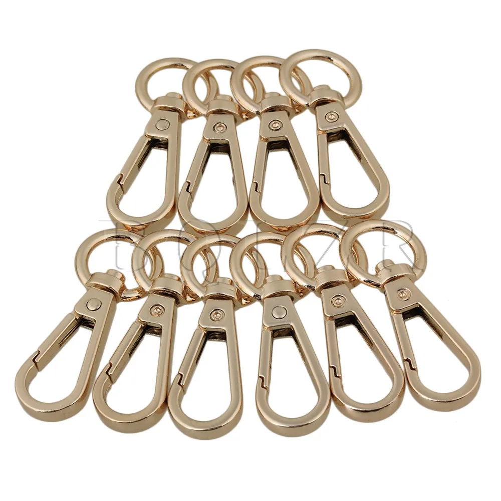 BQLZR 10PCS Zinc Alloy Swivel Clip Snap Hook Light Gold Lobster Claw Clasp 
BQLZR 10PCS Zinc Alloy Swivel Clip Snap Hook Light Gold Lobster Claw Clasp