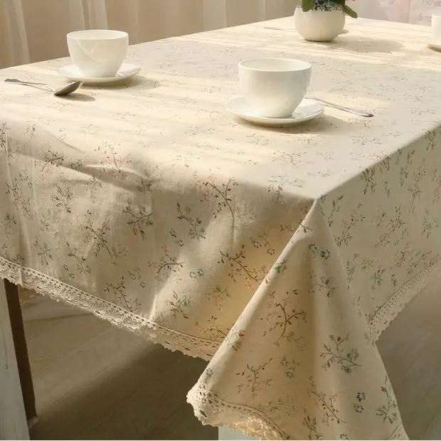 Korean Style Linen Table Cloth with Lace Edge Flower Print Country Style nappe Tablecloth Rectangular Table Cover New ZB-21
Korean Style Linen Table Cloth with Lace Edge Flower Print Country Style nappe Tablecloth Rectangular Table Cover New ZB-21