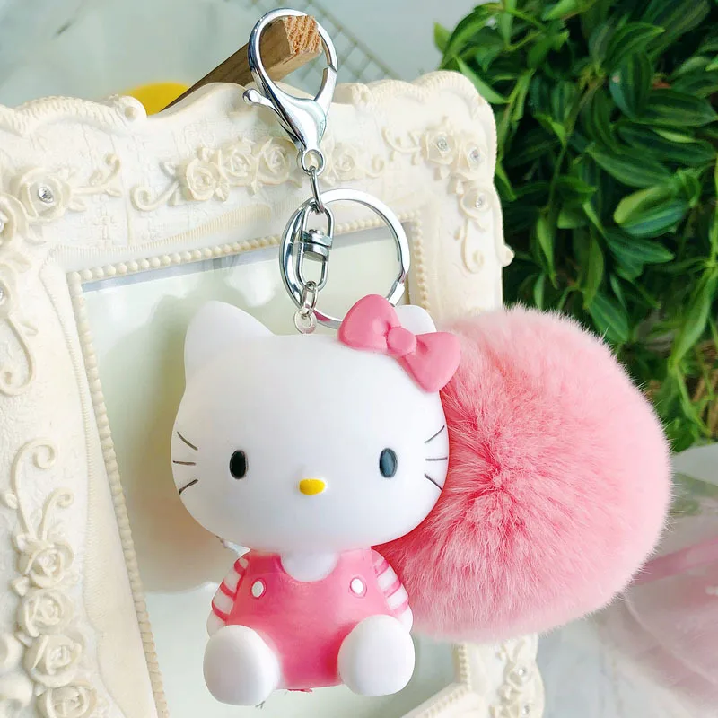 Cute KT Cat Dream Vocal Doll Car Key Chain Chain Women Bag Hair Ball Key Pendant Gifts for Women Pompom Fur Keychain
Cute KT Cat Dream Vocal Doll Car Key Chain Chain Women Bag Hair Ball Key Pendant Gifts for Women Pompom Fur Keychain